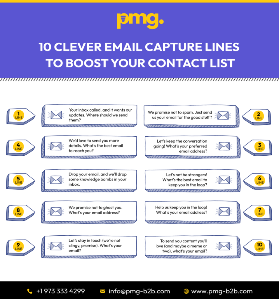 10 clever email capture lines to boost your contact list